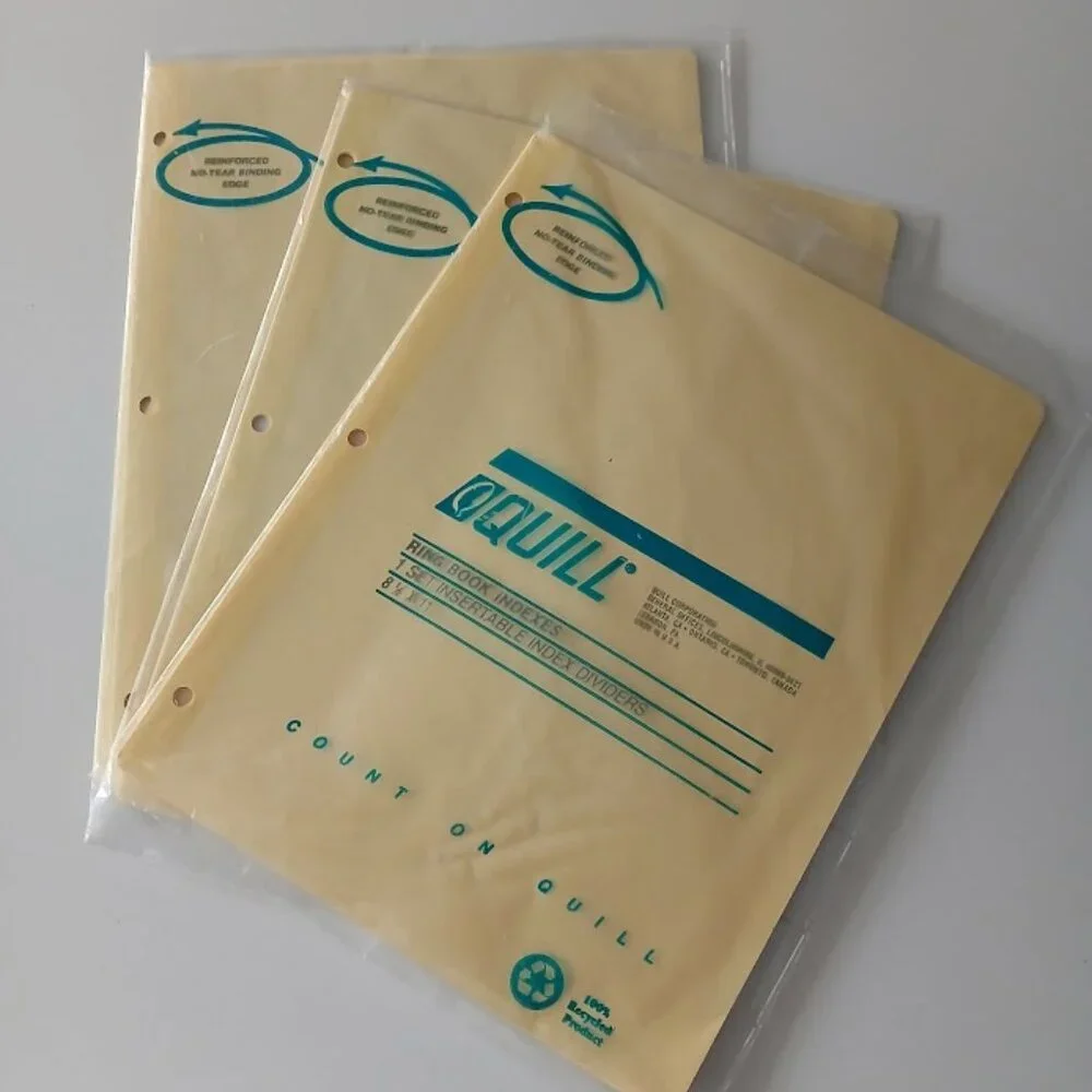 Quill (3) sets insertable index dividers 8 1/2